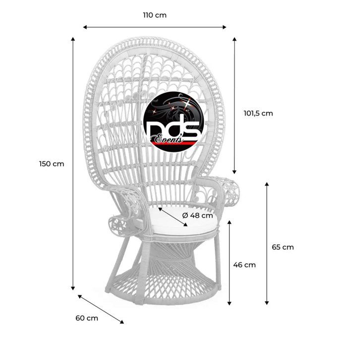 Fauteuil Emmanuelle en rotin tressé