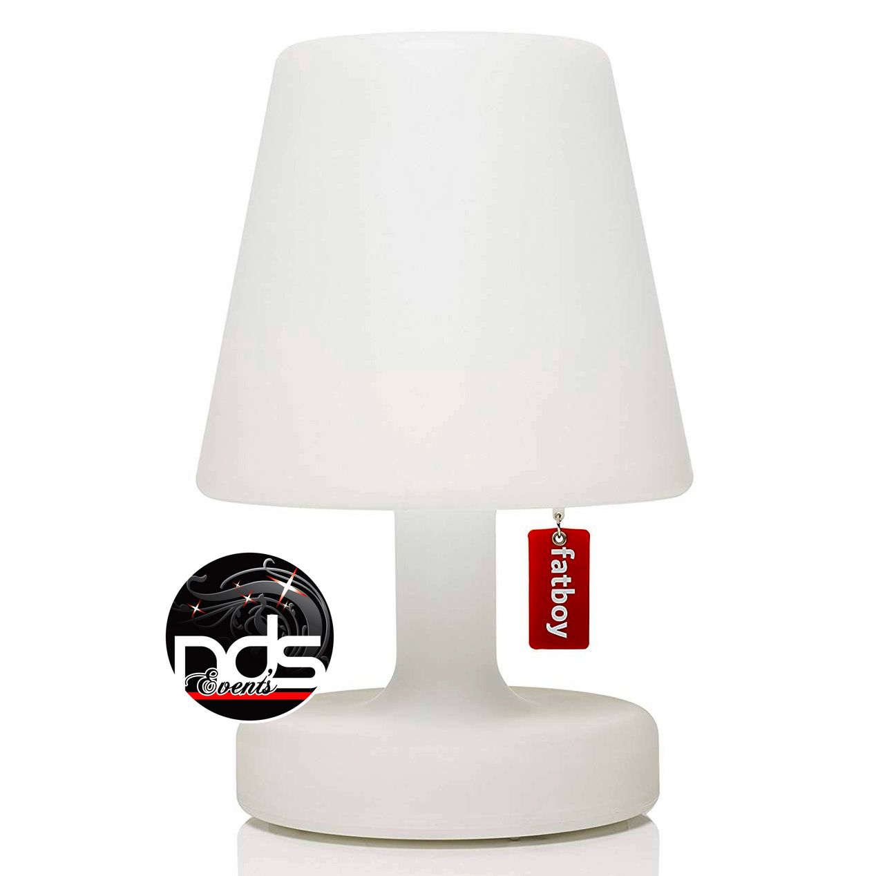 Lampe de table LED blanc sur batterie - Location-vaisselle-grenoble